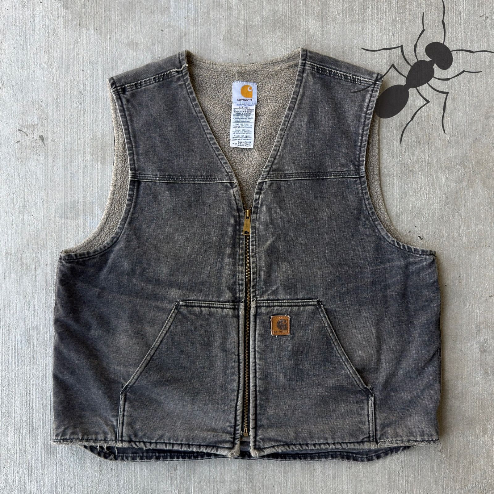 Carhartt × Vintage Vintage Y2K Carhartt V26 black work wear vest Size US XL / EU 56 / 4 - 1 Thumbnail