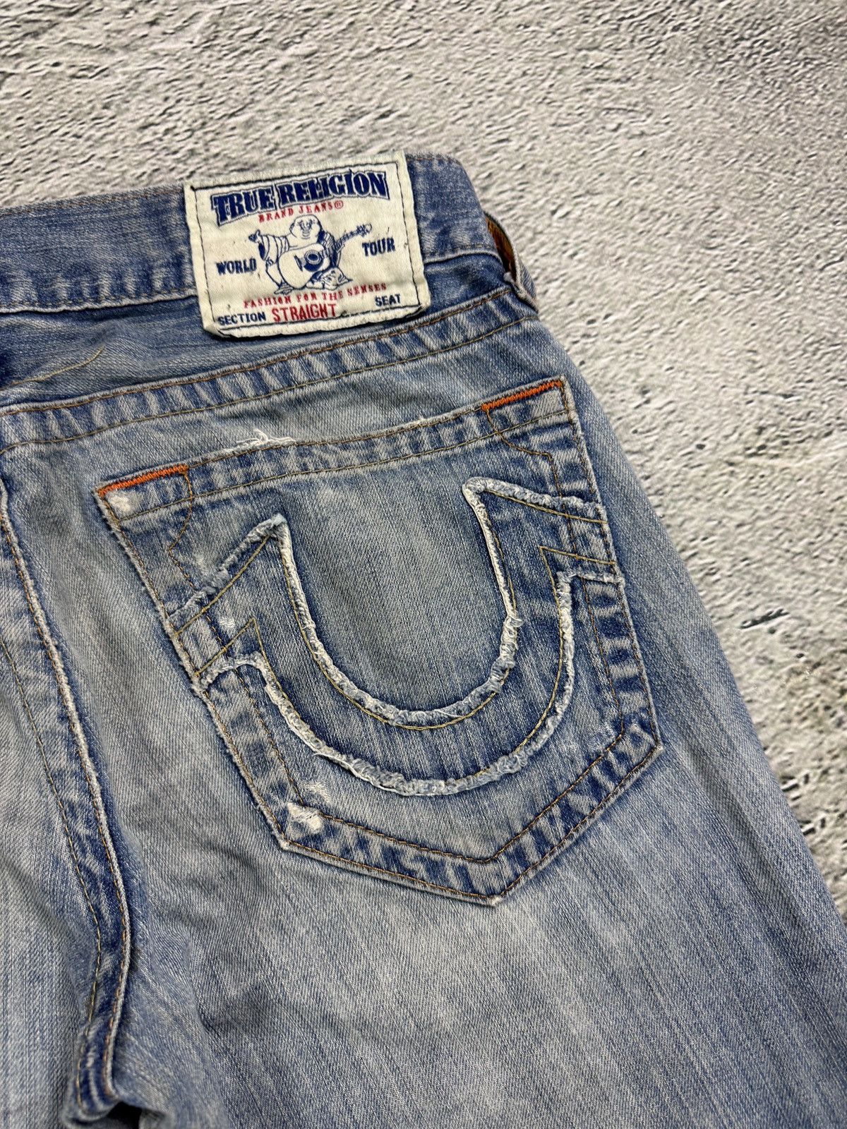 True Religion True Religion jeans vintage denim pants blue distressed Size US 31 - 4 Thumbnail