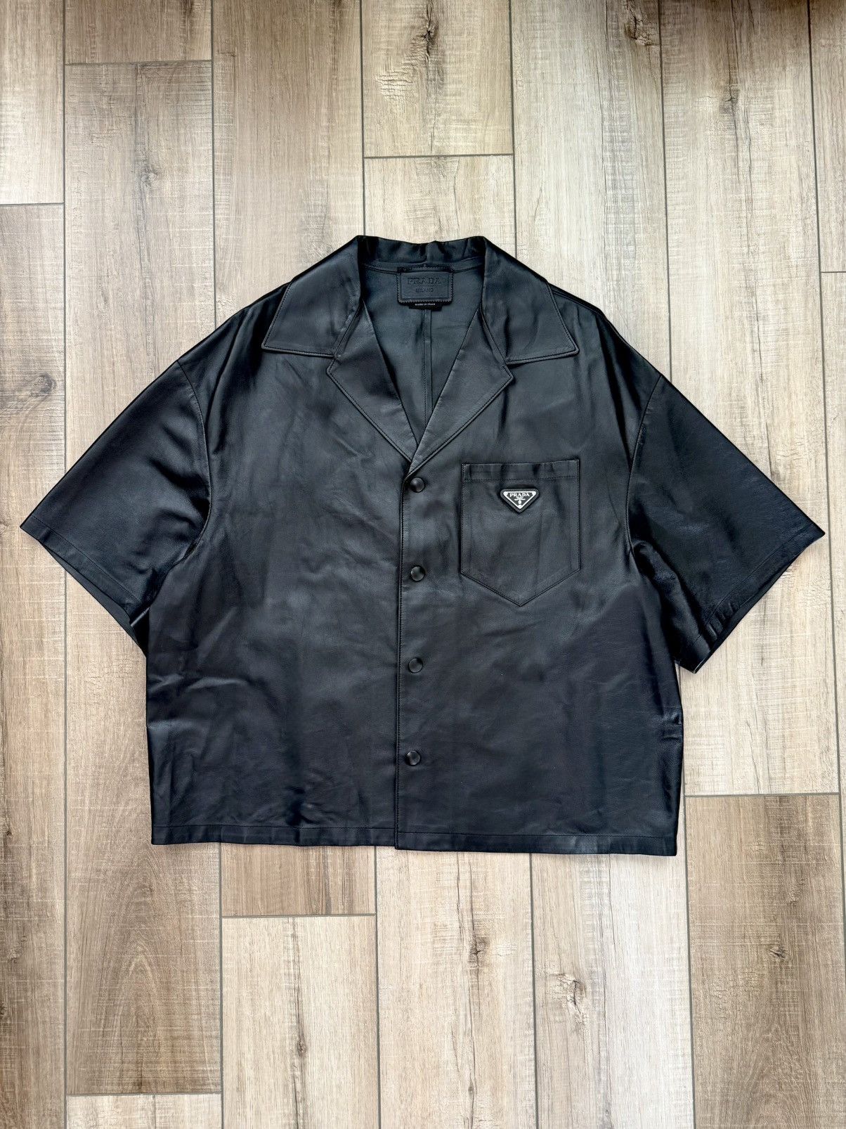 Prada Prada Nappa leather shirt Size US L / EU 52-54 / 3 - 1 Thumbnail