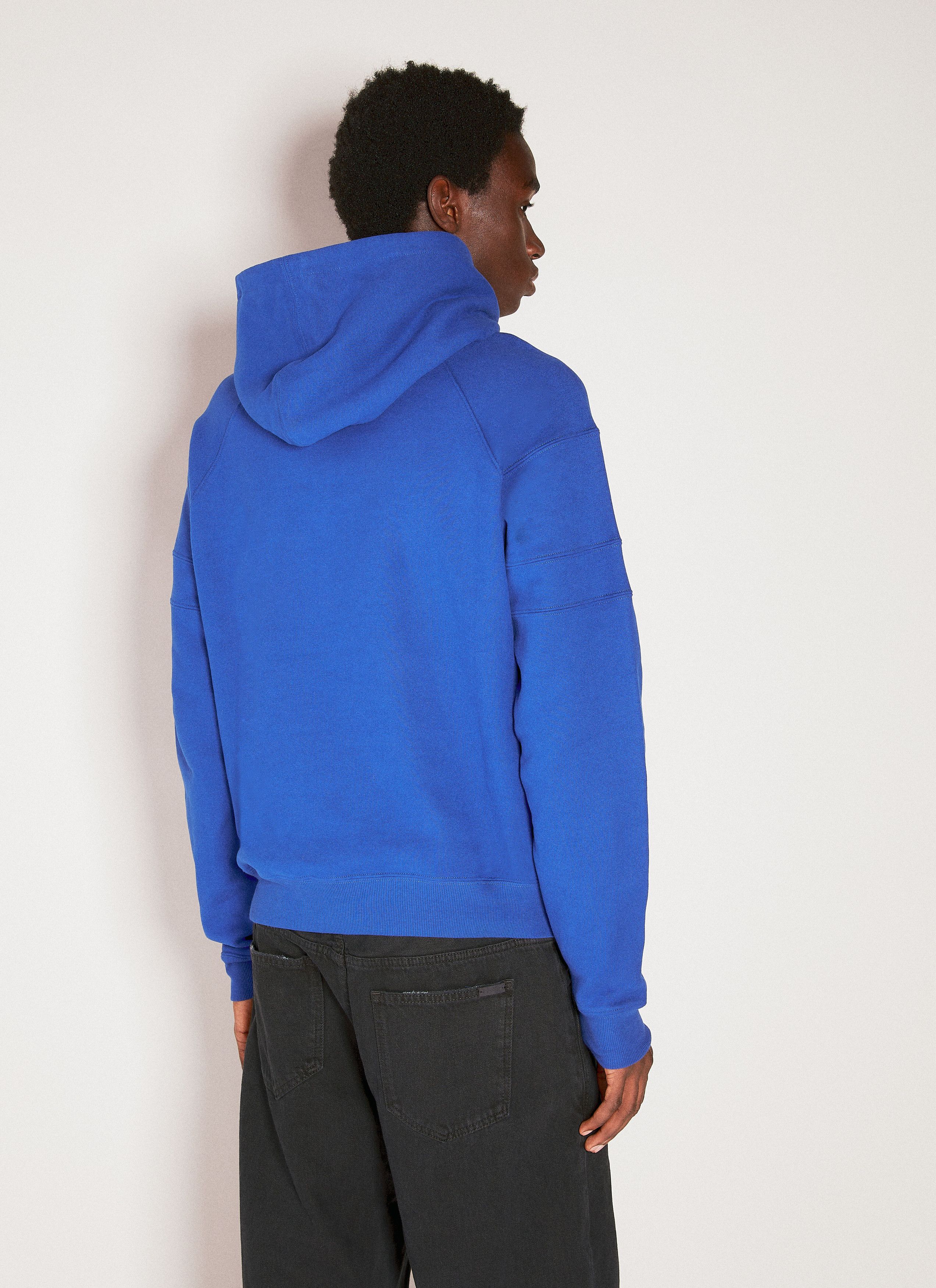 Saint Laurent Paris Saint Laurent Logo Embroidery Hoodie - Blue Cotton Size US M / EU 48-50 / 2 - 5 Thumbnail