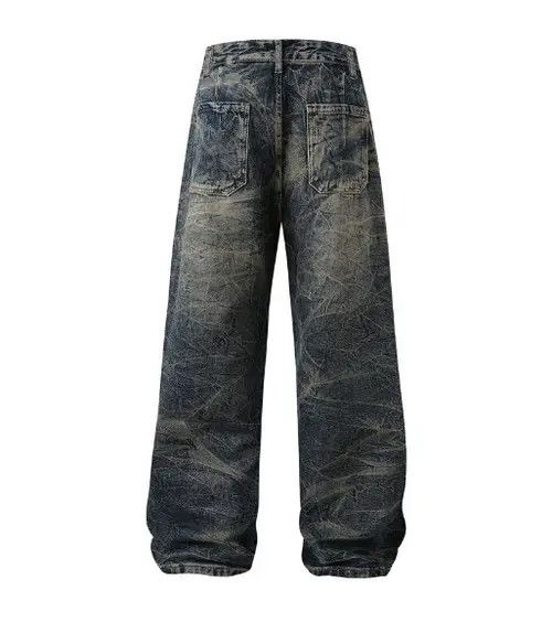 Japanese Brand American street retro wide-leg loose straight baggy jeans Size US 34 / EU 50 - 3 Thumbnail