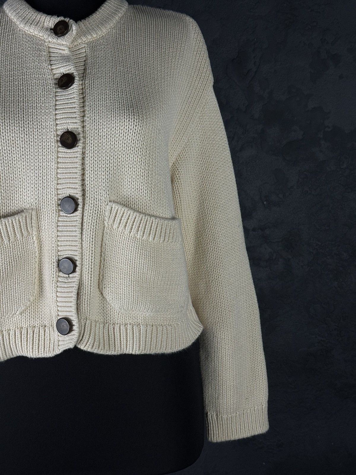 Sezane La Maille Sezane Crewneck Knitted Button Up Cardigan Sweater Size XS / US 0-2 / IT 36-38 - 5 Thumbnail