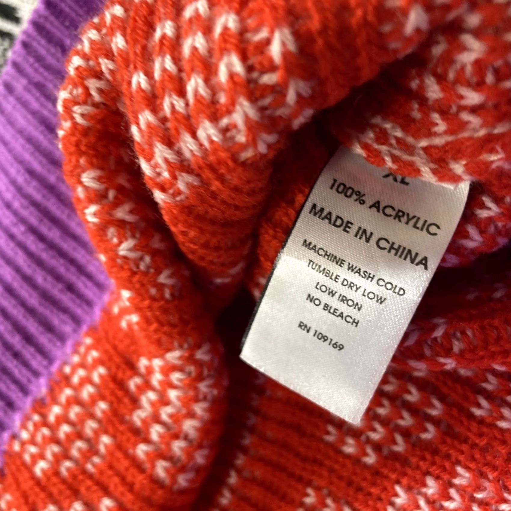 Pinko NETFLIX Sweater XL Pink Peach Knit Crew Neck Unisex Adults Long Sleeve Geometric FairIsle Casual Party/Cocktail Size XL / US 12-14 / IT 48-50 - 7 Thumbnail