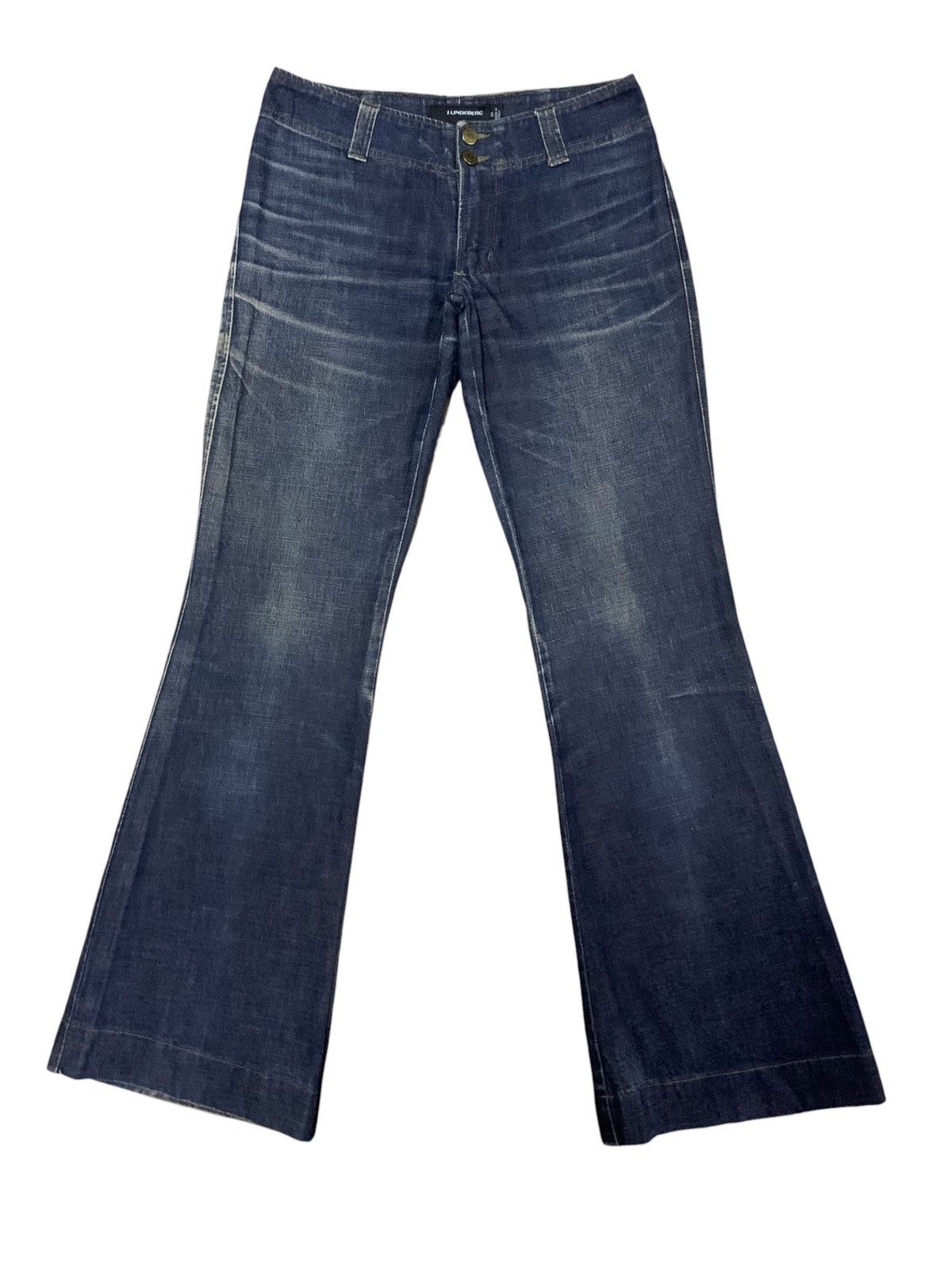 If Six Was Nine × Japanese Brand × Le Grande Bleu (L.G.B.) 🔥Flare🔥 J. Lindeberg Style Tornado Mart Bootcut Jeans Size US 29 - 1 Thumbnail