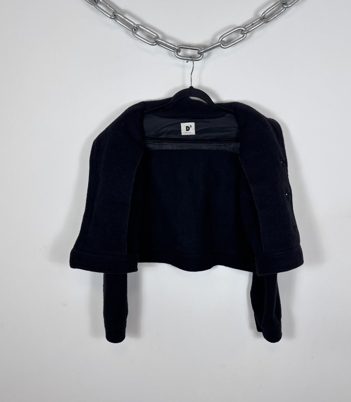Dsquared2 Vintage Dsquared2 Unisex Black Short Wool Bomber Jacket Size US M / EU 48-50 / 2 - 10 Thumbnail