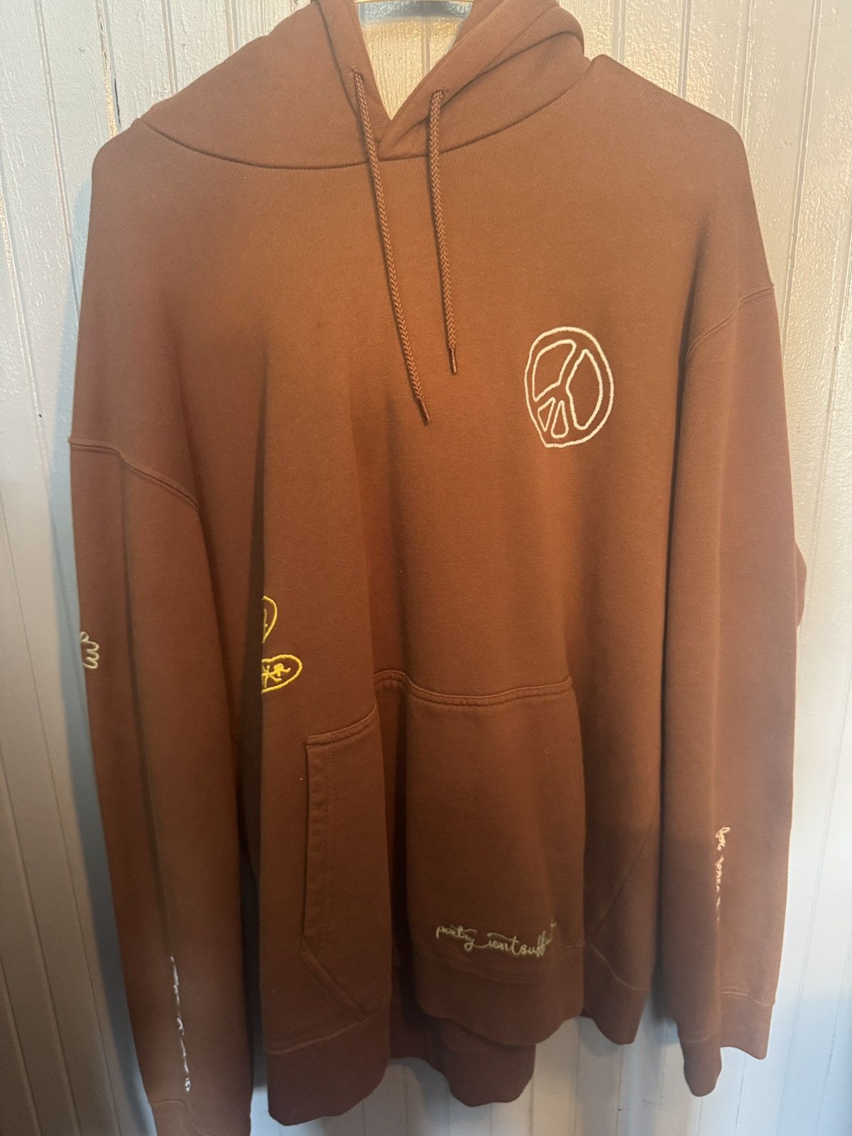 Designer Reception Embroidered Brown Hoodie Size US XL / EU 56 / 4 - 14 Thumbnail