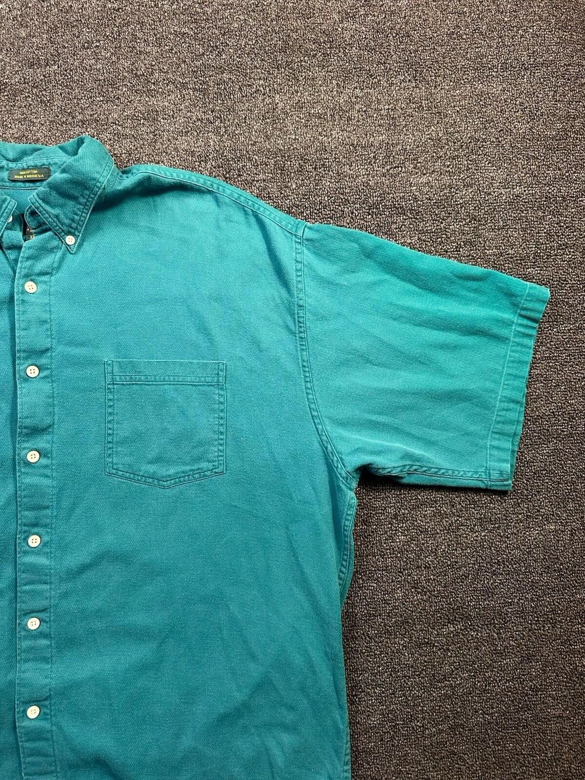 Club Room VTG RARE Club Room Men's XL Teal Button-Down Heavy Cotton Size US XL / EU 56 / 4 - 3 Thumbnail