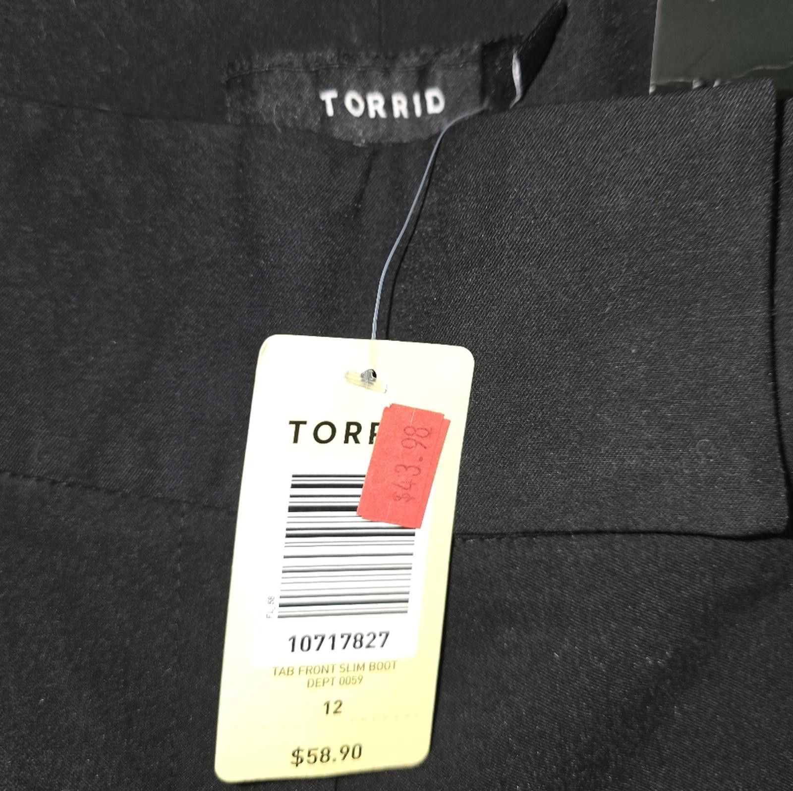 Designer Torrid Black Boot Cut Flare Pants Size 34" / US 12 / IT 48 - 2 Thumbnail