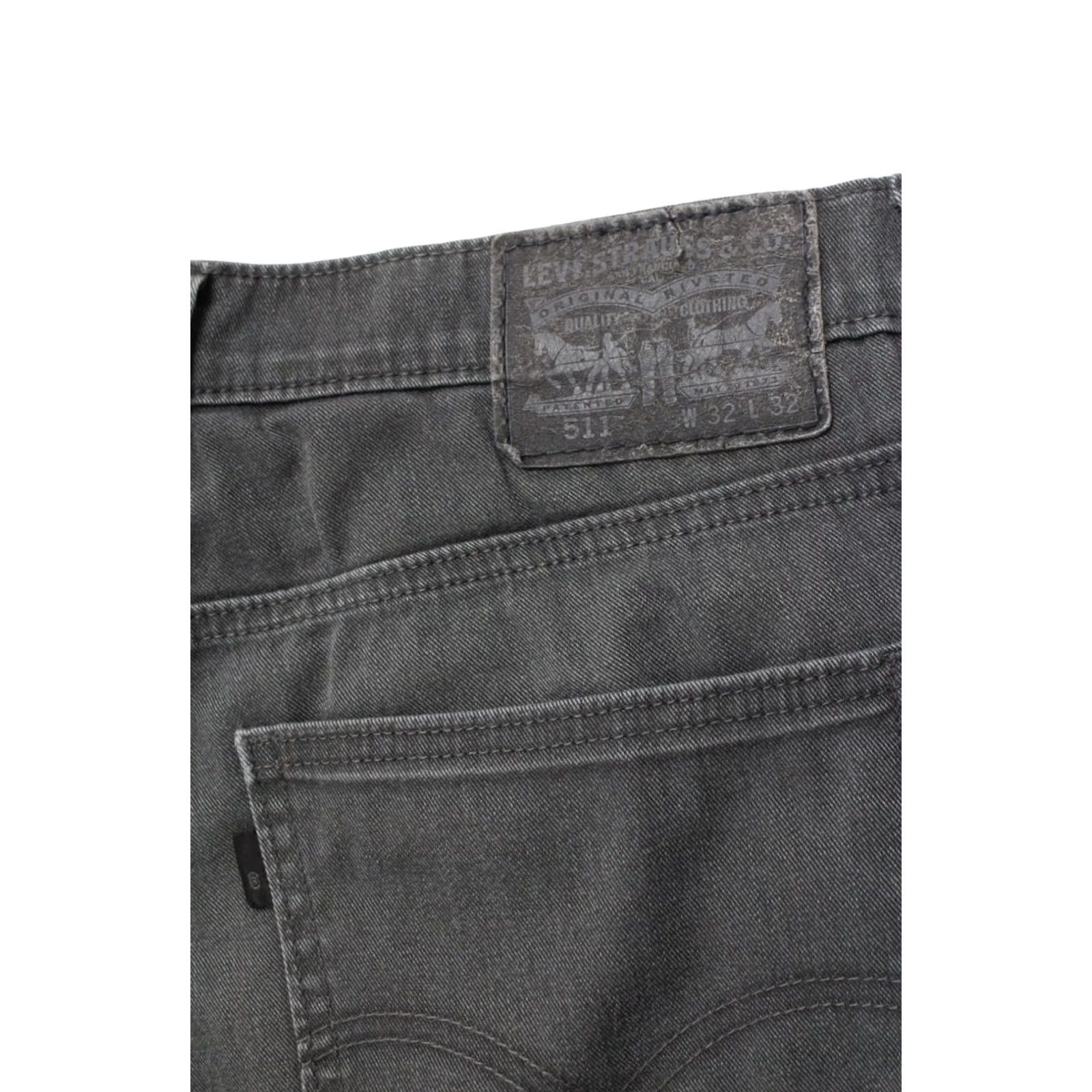 Levi's LEVI'S 511 Jeans Men's W32/L32 Whiskers Slim Fit Faded Zip Fly Denim Casual Green Dark Vintage: No Size US 32 / EU 48 - 7 Thumbnail