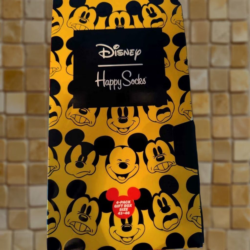 Happy Socks VINTAGE New Mickey And Minnie Happy Socks Gift Box Set 4 Pairs Men 8-12 Women 10-12.5 Size US 10.5 / IT 40.5 - 1 Preview
