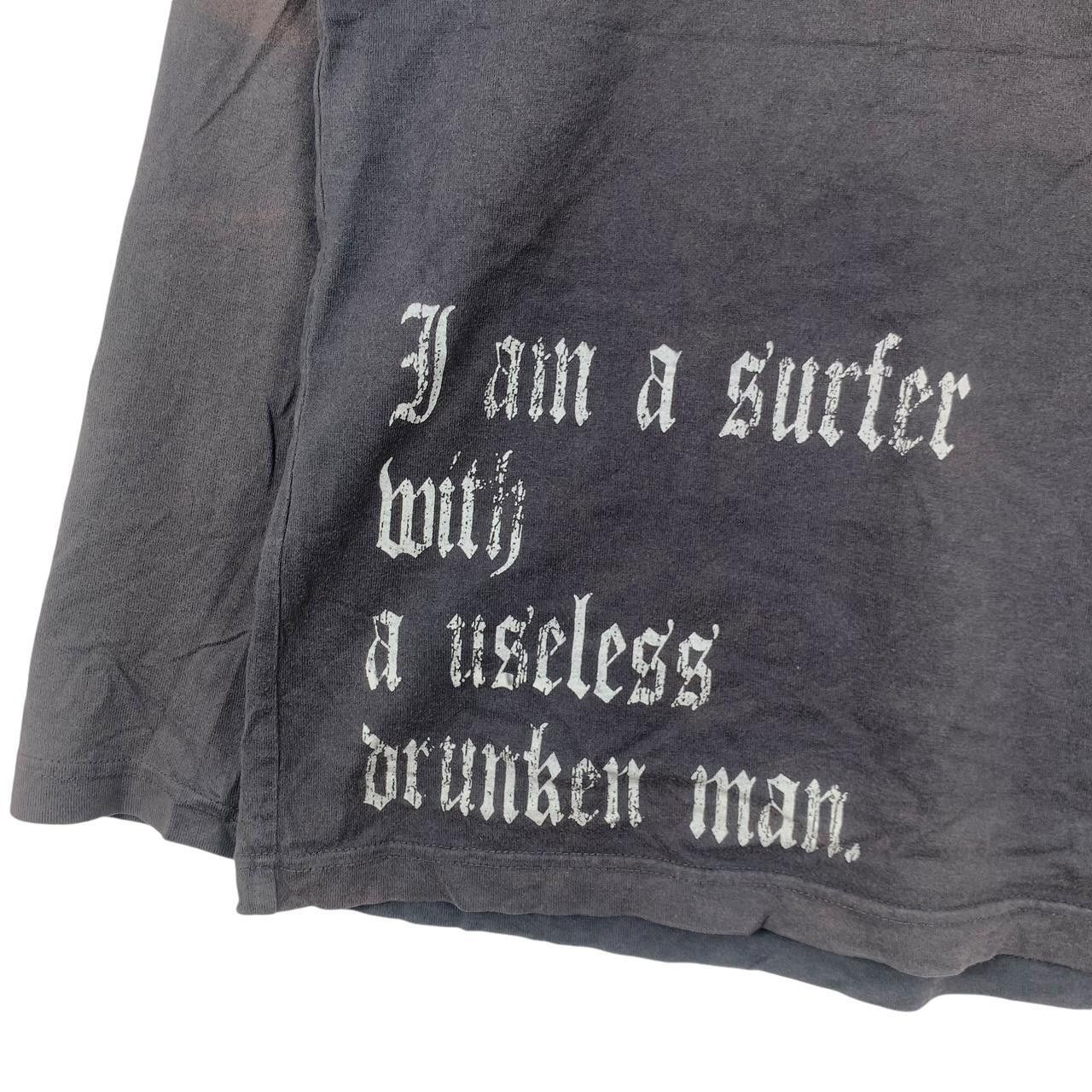 Vintage Vintage KEEP SURFING DRUNK Natural Sun Faded Tee Shirt Size US M / EU 48-50 / 2 - 5 Thumbnail