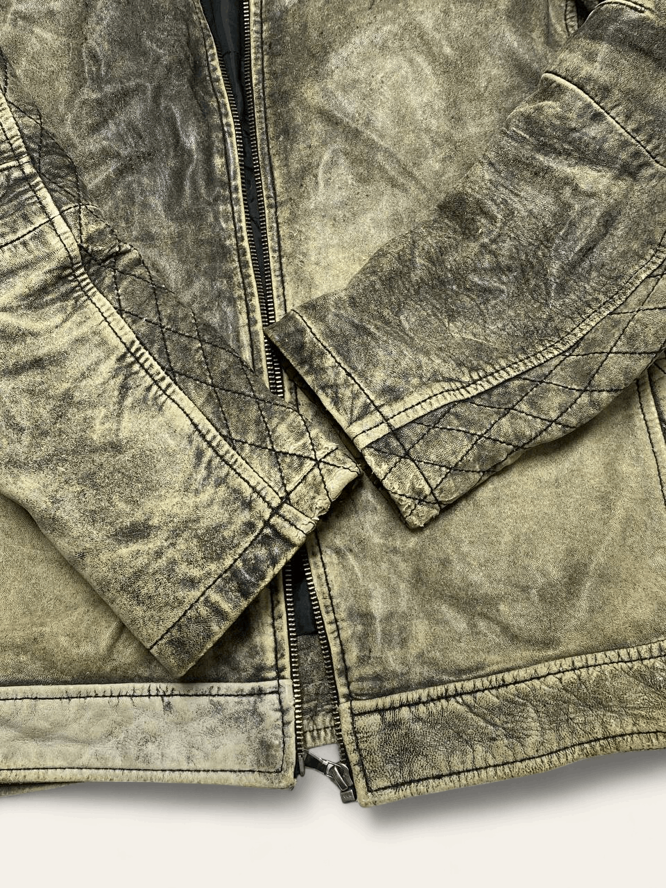 Vintage Vintage ECO SNAKE LEATHER Faded Distressed Jacket Y2k Size US XL / EU 56 / 4 - 11 Thumbnail