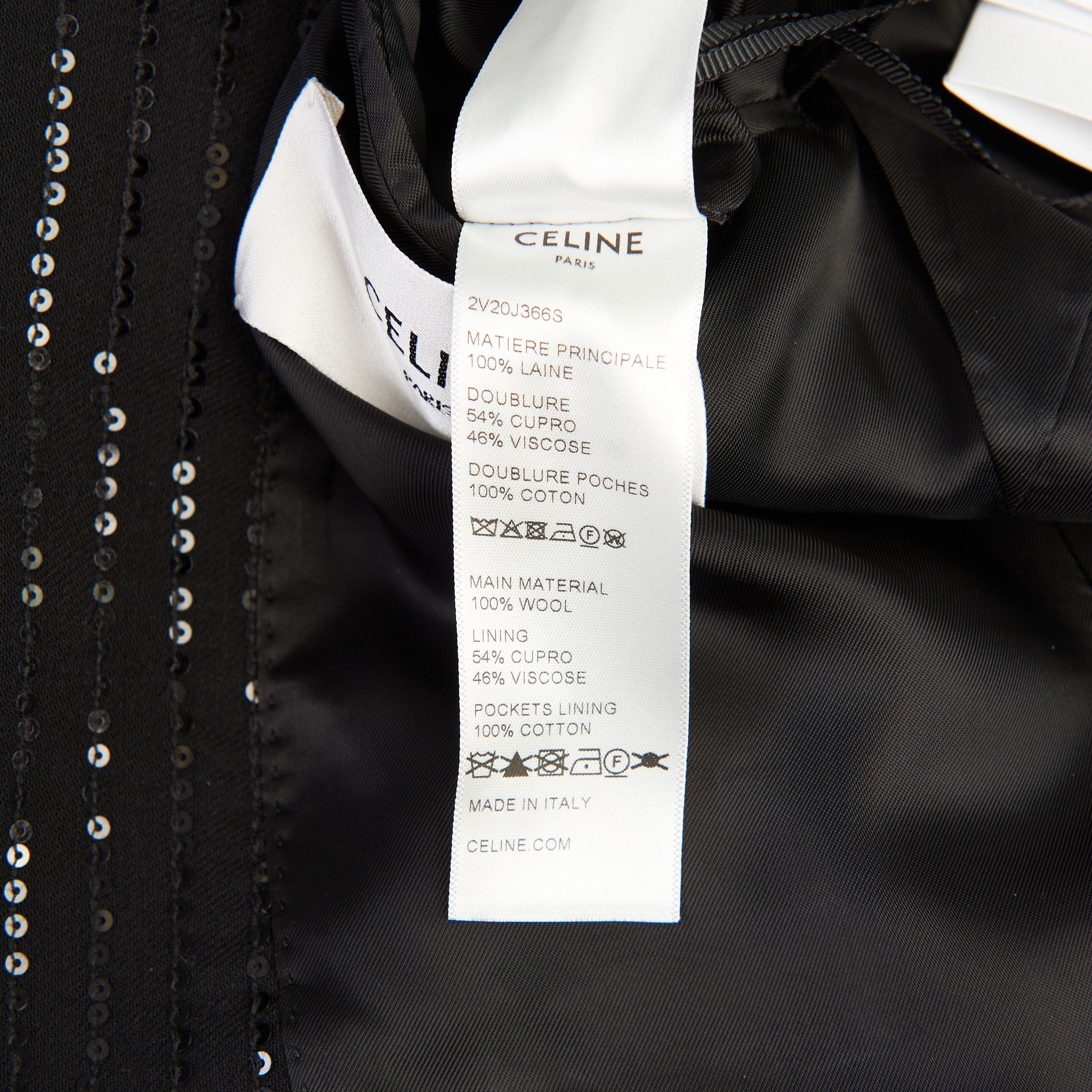 Celine Classic Jacket In Sequin Embroidered Wool Gabardine Size 40R - 12 Thumbnail