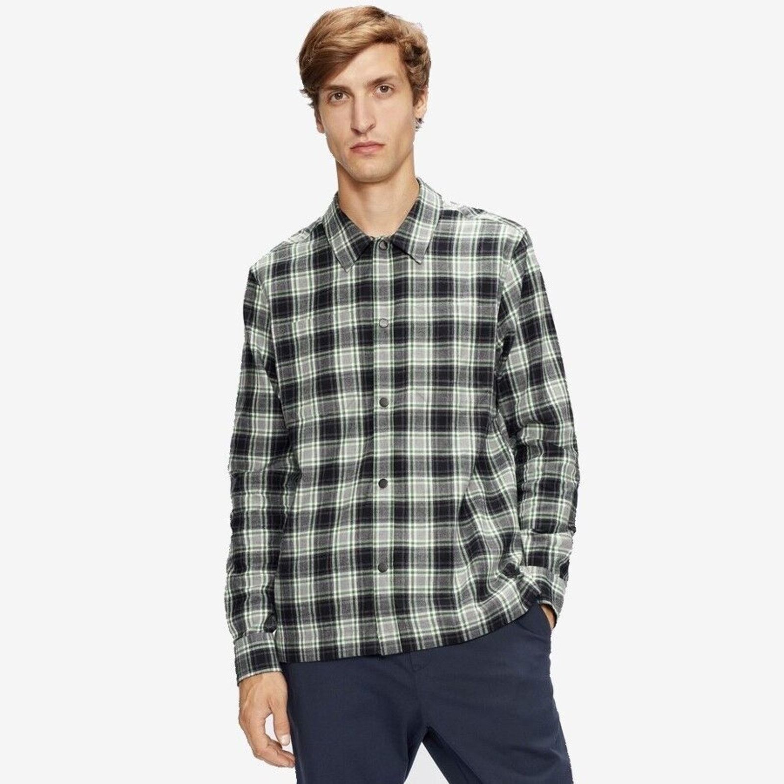 Ted Baker Ted Baker Men's Plaid Flannel Cotton Button Shirt Size XL Size US XL / EU 56 / 4 - 1 Thumbnail