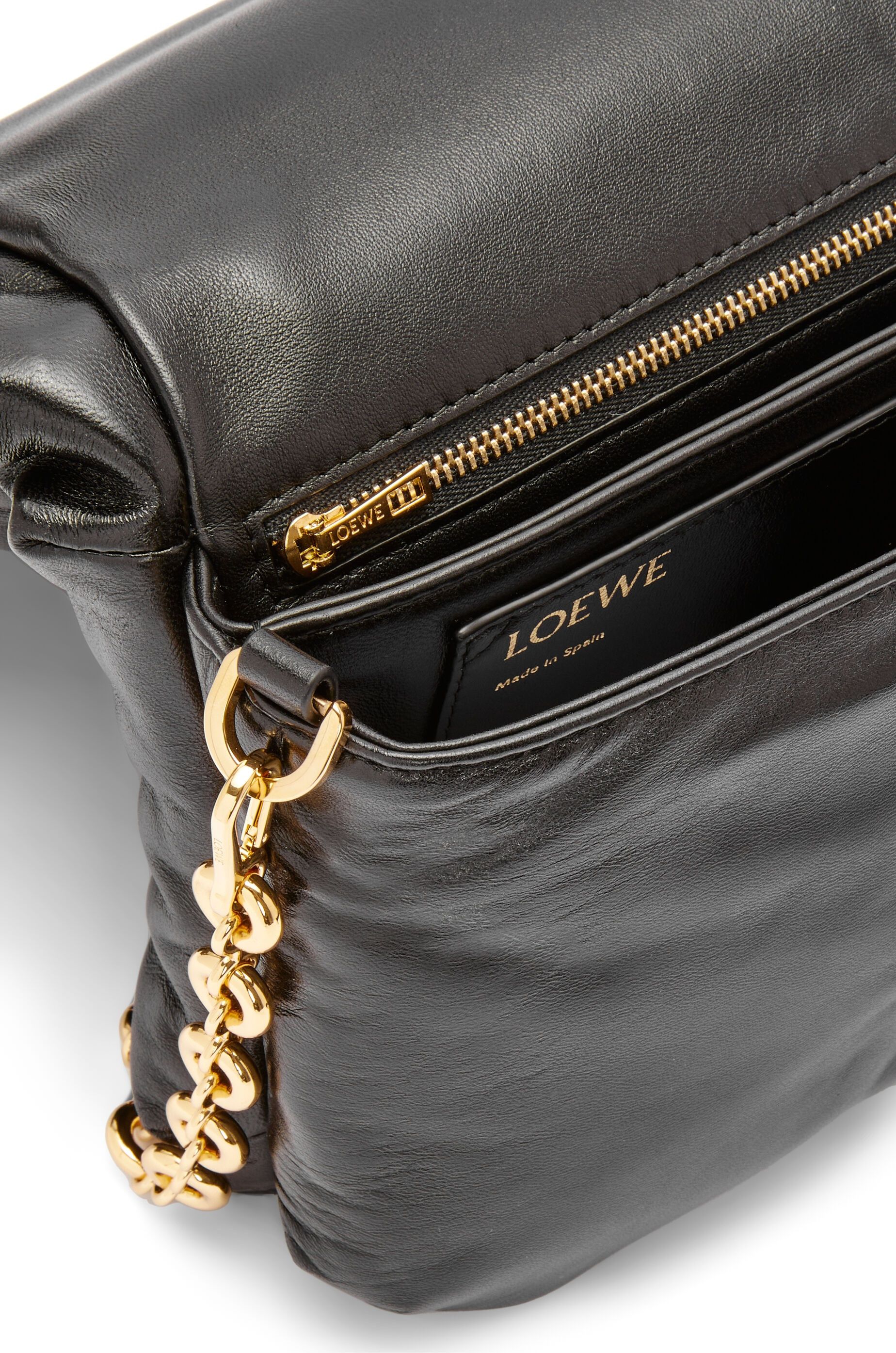 Loewe o1in1g0426 Size: OS/ Goya Puffer Bag in Black Size ONE SIZE - 8 Thumbnail