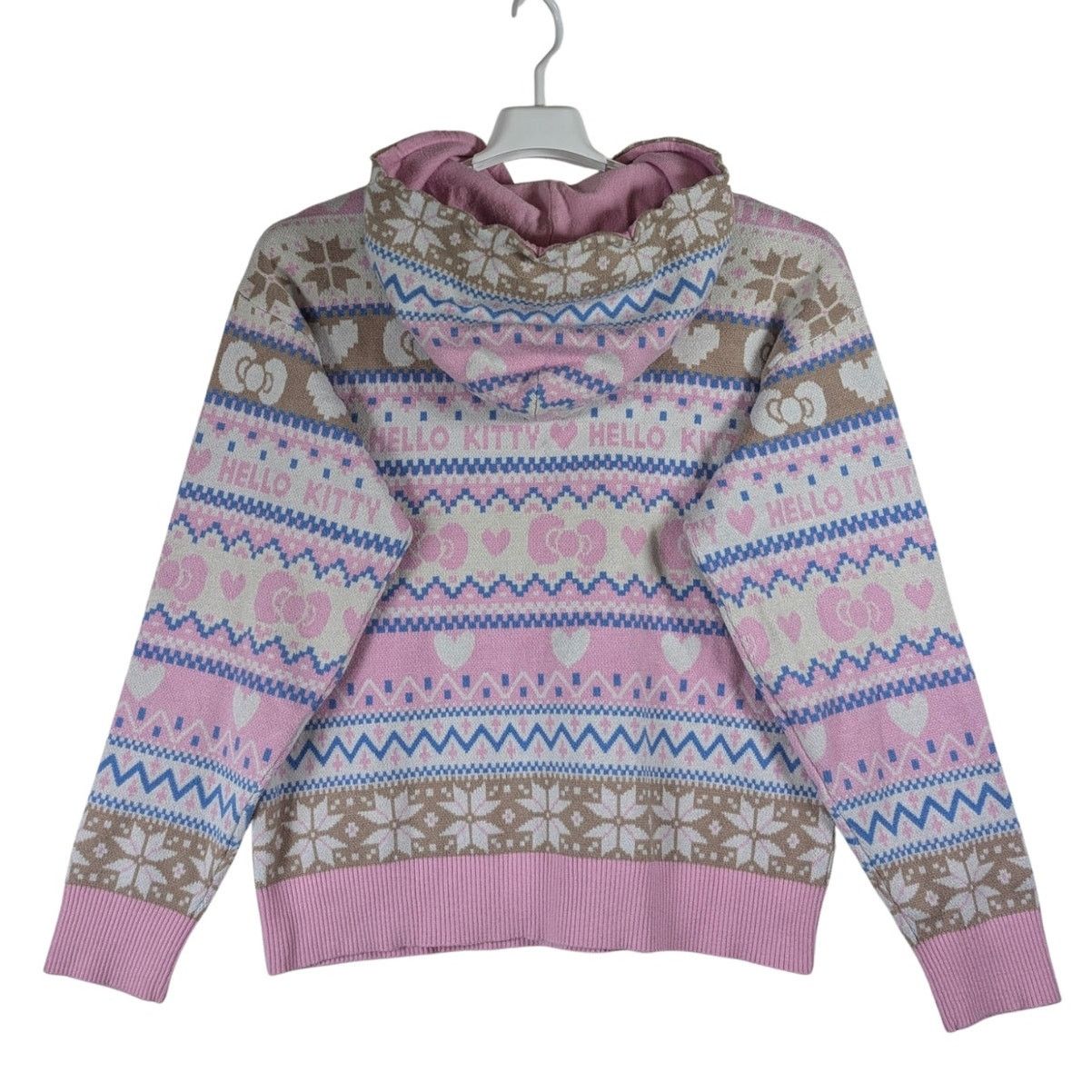 Forever 21 Hello Kitty x Forever 21 Holiday Fair Isle Hoodie Rare Small Size S / US 4 / IT 40 - 4 Thumbnail