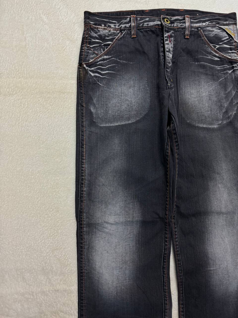 Japanese Brand SICK Vintage Replay Smoke Washed Style Distressed Denim Jean Size US 31 - 4 Thumbnail