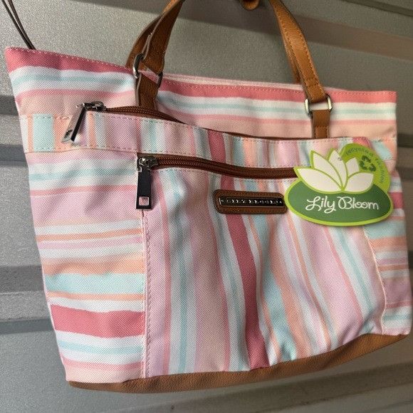 Other NWT LILY BLOOM KELSEY TOTE BAG PAINTED STRIPE Size ONE SIZE - 2 Thumbnail