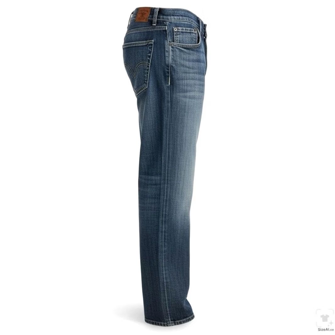 Lucky Brand Lucky Brand Jeans 221 Original Straight Jeans Mens 32x27 Blue Medium Wash Button Fly Regular Fit Logo Pockets Denim cotton 5-Pocket USA Vintage No Size US 32 / EU 48 - 3 Thumbnail