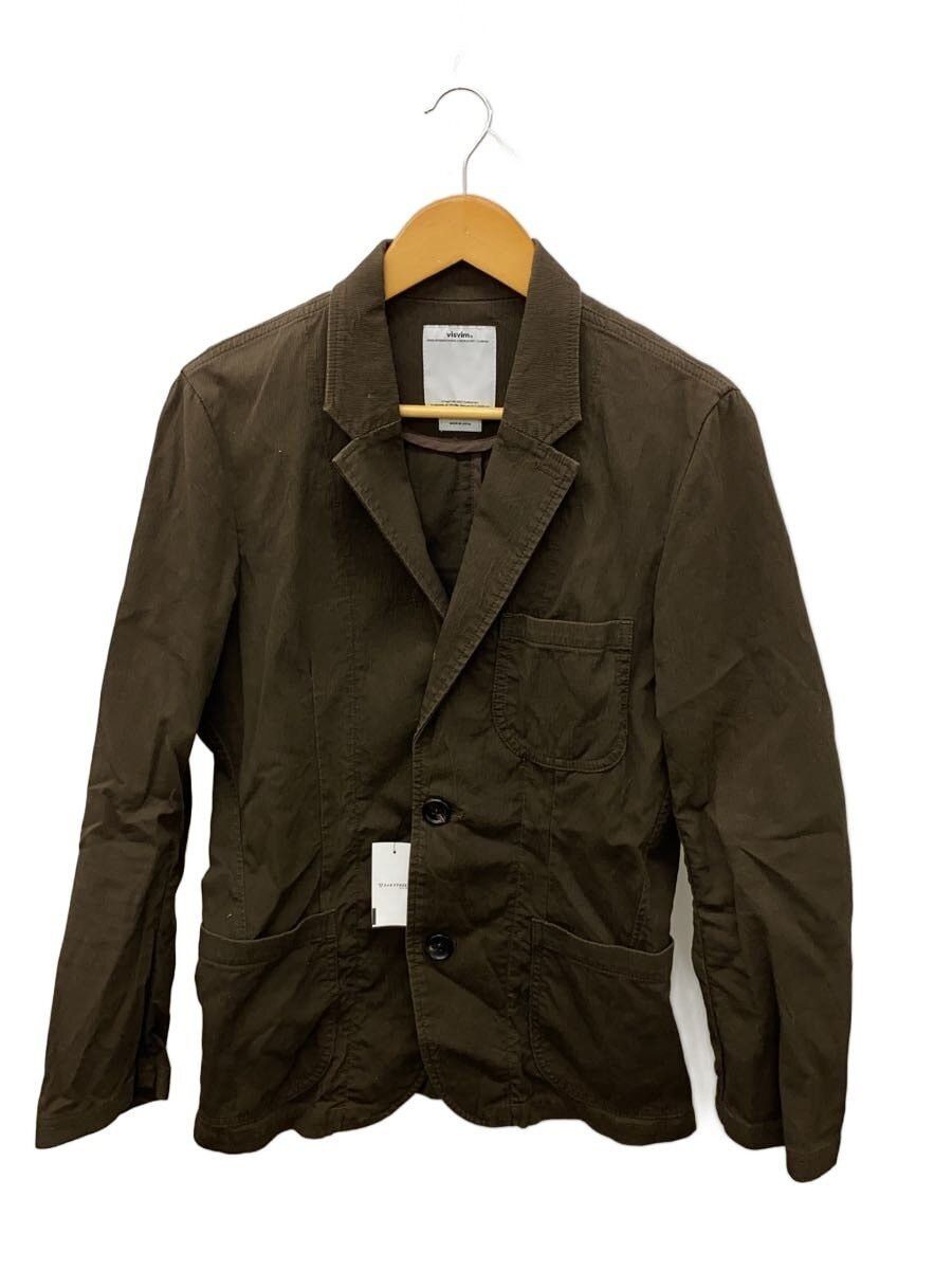 Brown Cotton Tailored Jacket