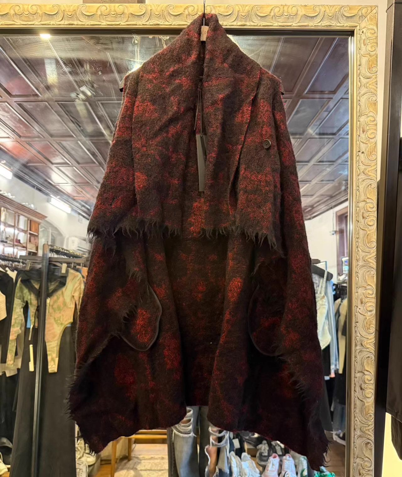 Masnada Masnada, 15FW burgundy jacquard‑blend sleeveless Ｑ25 Size US S / EU 44-46 / 1 - 1 Thumbnail