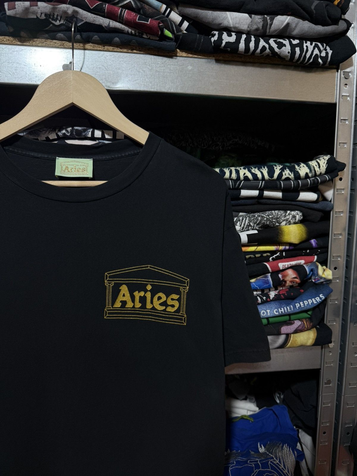 Aries Aries Heavy Cotton Black T-shirt Luxury Streetwear Designer Size US L / EU 52-54 / 3 - 3 Thumbnail
