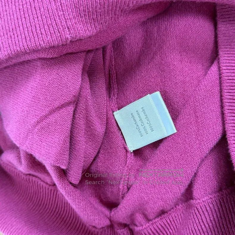Hermes Hermes Raspberry Pink Black Trimmed Hooded Cashmere Sweats Size M / US 6-8 / IT 42-44 - 5 Thumbnail