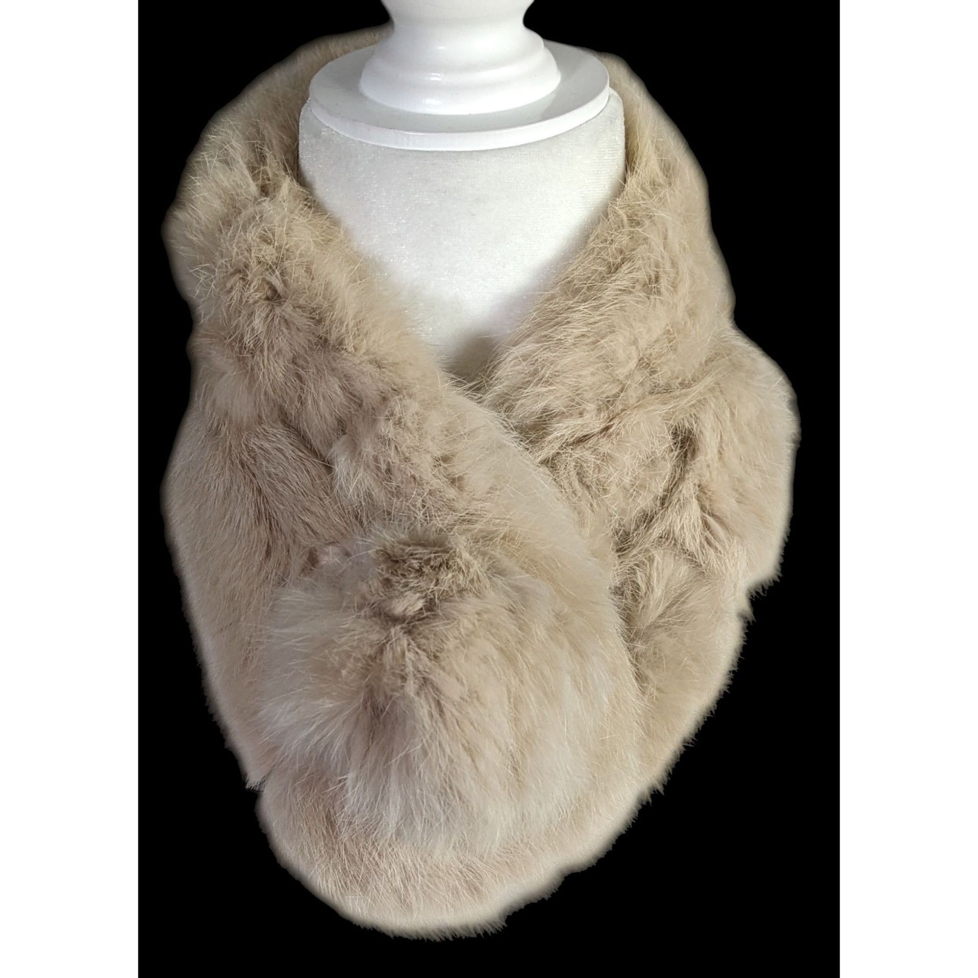 Other Vintage Genuine Rabbit Fur Pull-Through Scarf Size ONE SIZE - 1 Thumbnail