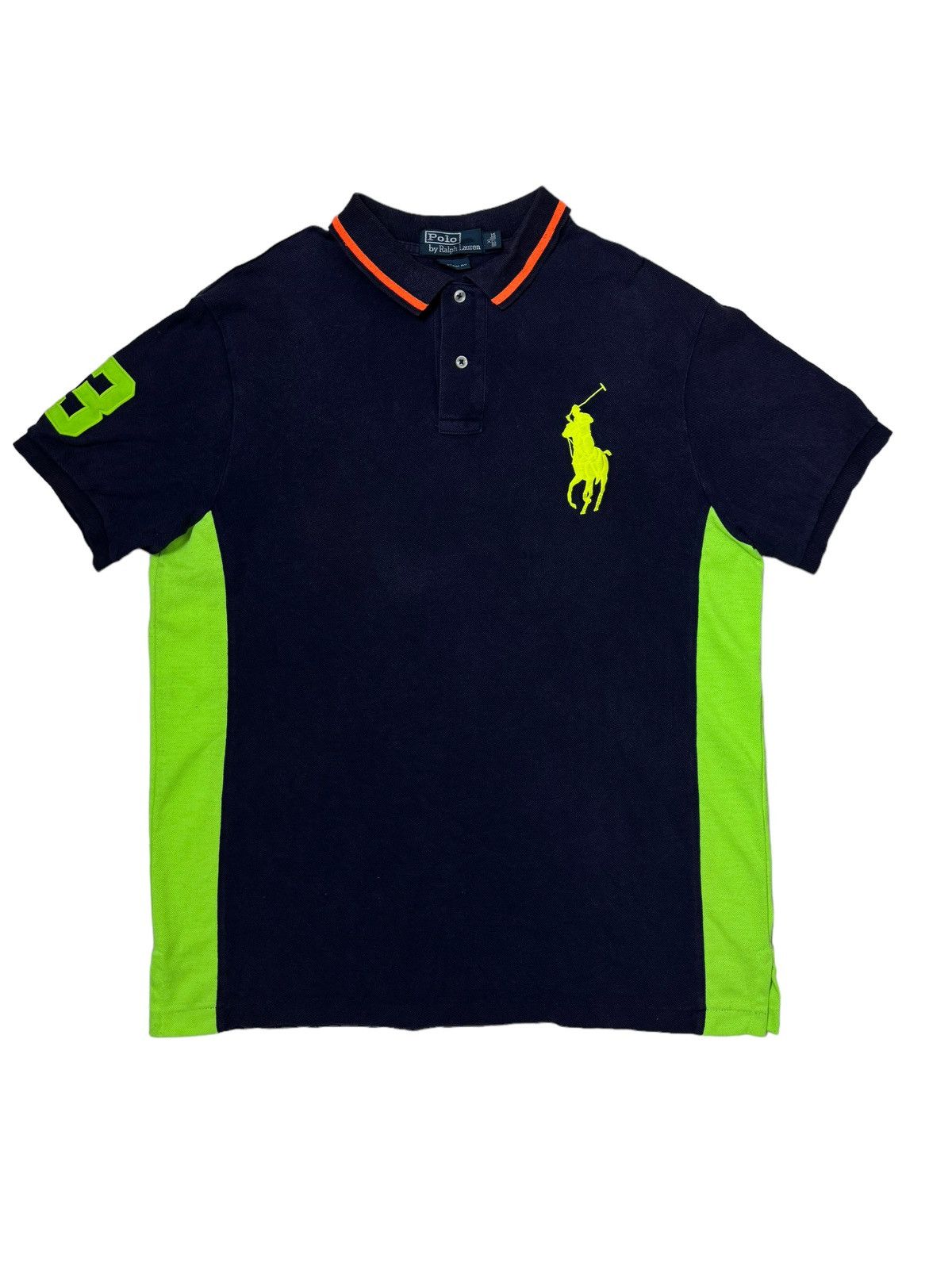 Ralph Lauren Men's Polo Shirt Big Pony #3 Size M (Small hotsell Hole On Right Chest)