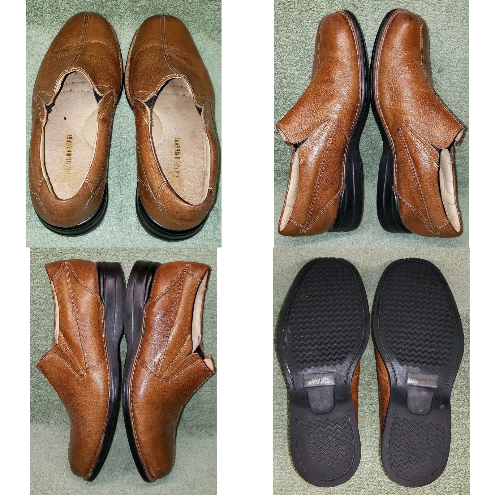 Johnston & Murphy Johnston & Murphy Men's Casual Loafers Size 10M Light Brown Smooth Toe Brown Loafer M Arch Support Cushioned Casual Shoes Size US 10 / EU 43 - 8 Thumbnail