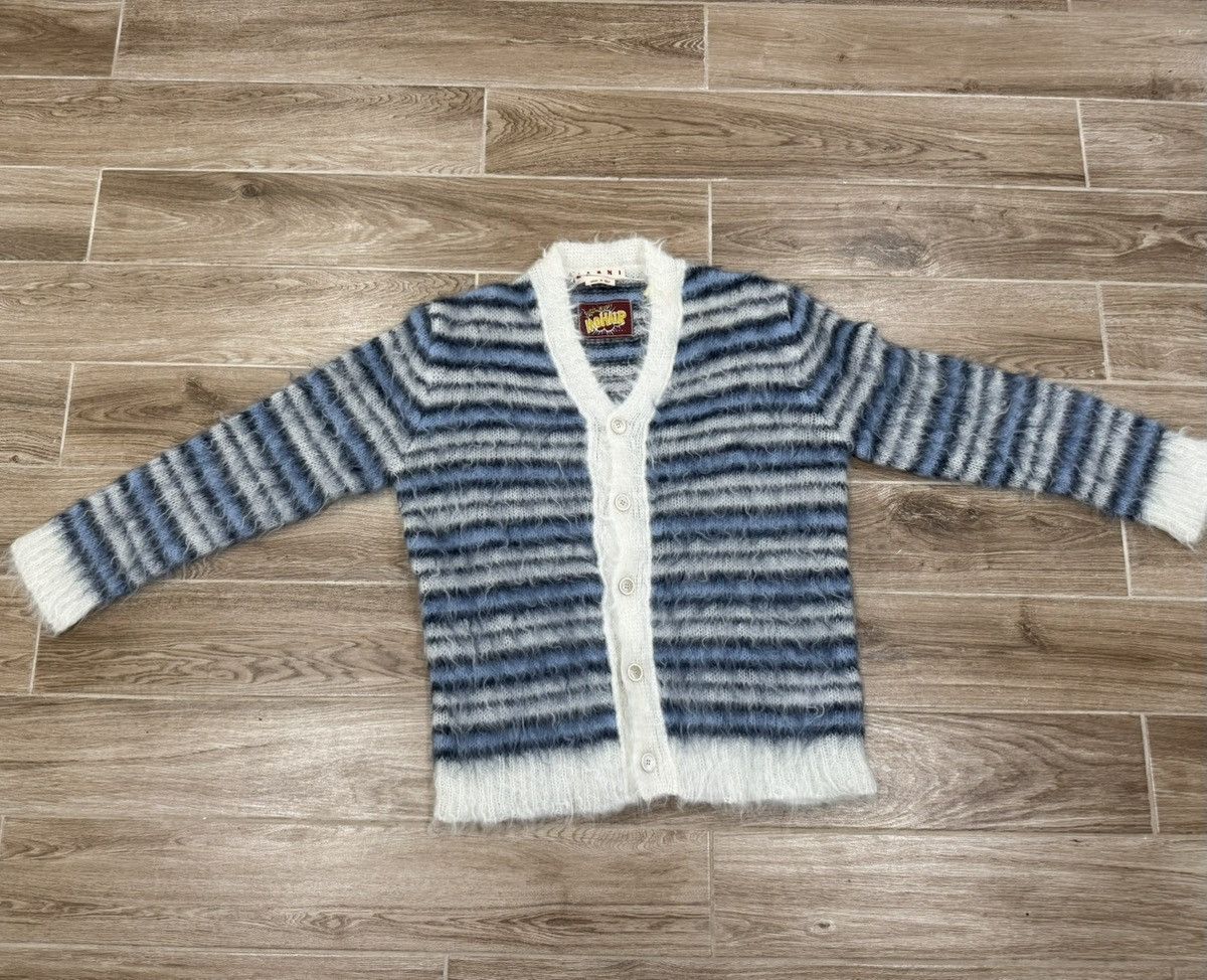 Marni Marni Mohair Textured Striped Cardigan Size US M / EU 48-50 / 2 - 1 Thumbnail