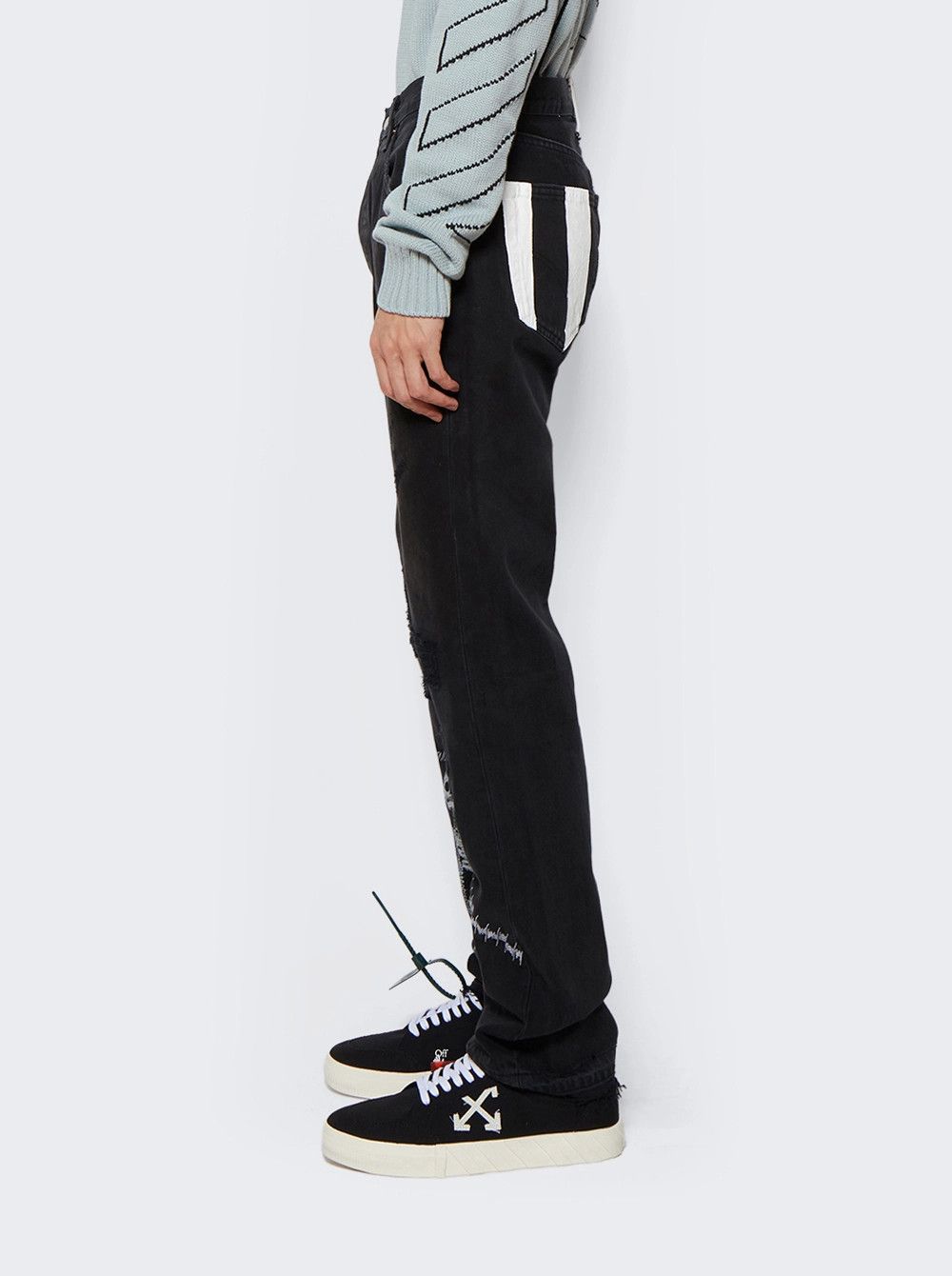 Gallery Dept. o1mle0226 Face Denim Jeans in Black Size US 32 / EU 48 - 3 Thumbnail