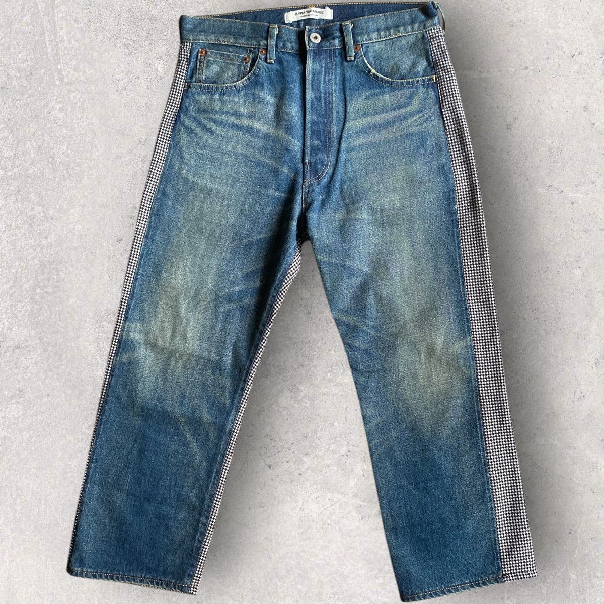 Junya Watanabe Fall2013 Denim/Houndstooth Baggy Jeans Size 30" / US 8 / IT 44 - 4 Thumbnail