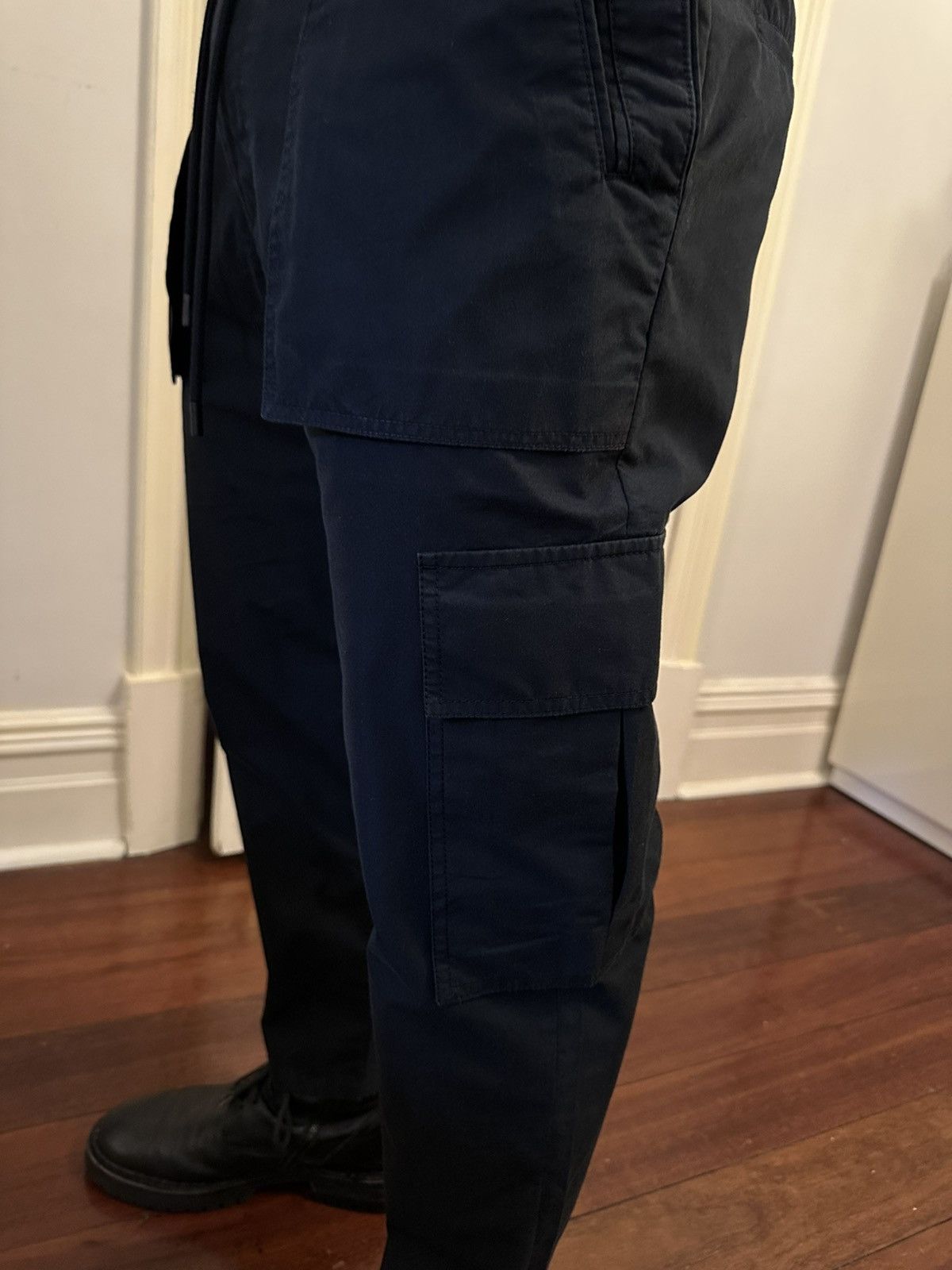 Juun.J Juun.J Black Cargo Pants Size US 32 / EU 48 - 2 Thumbnail