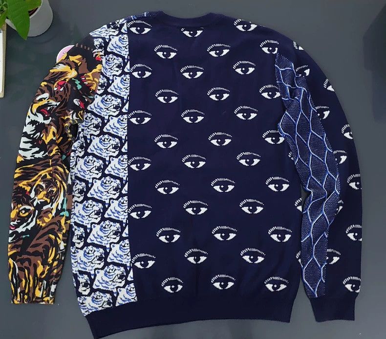 Kenzo KENZO Knitted sweater in patchwork Size US S / EU 44-46 / 1 - 8 Thumbnail
