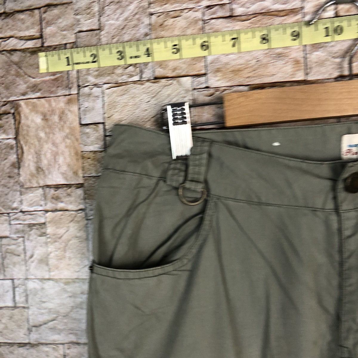 Japanese Brand Pinky Girl Green Cropped spring cargo Pants #A743 Size 29" - 7 Thumbnail