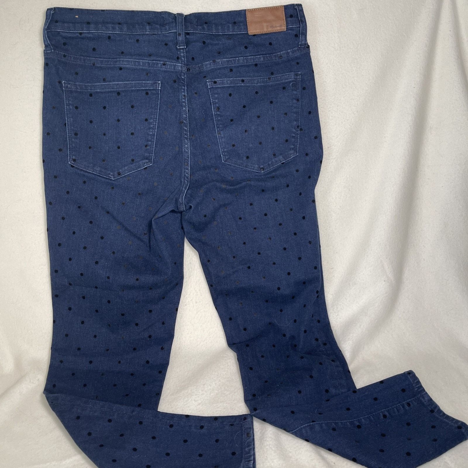 Madewell Madewell Women's Skinny Jeans 31 Polka Dot Blue High Rise Size 31" - 3 Thumbnail
