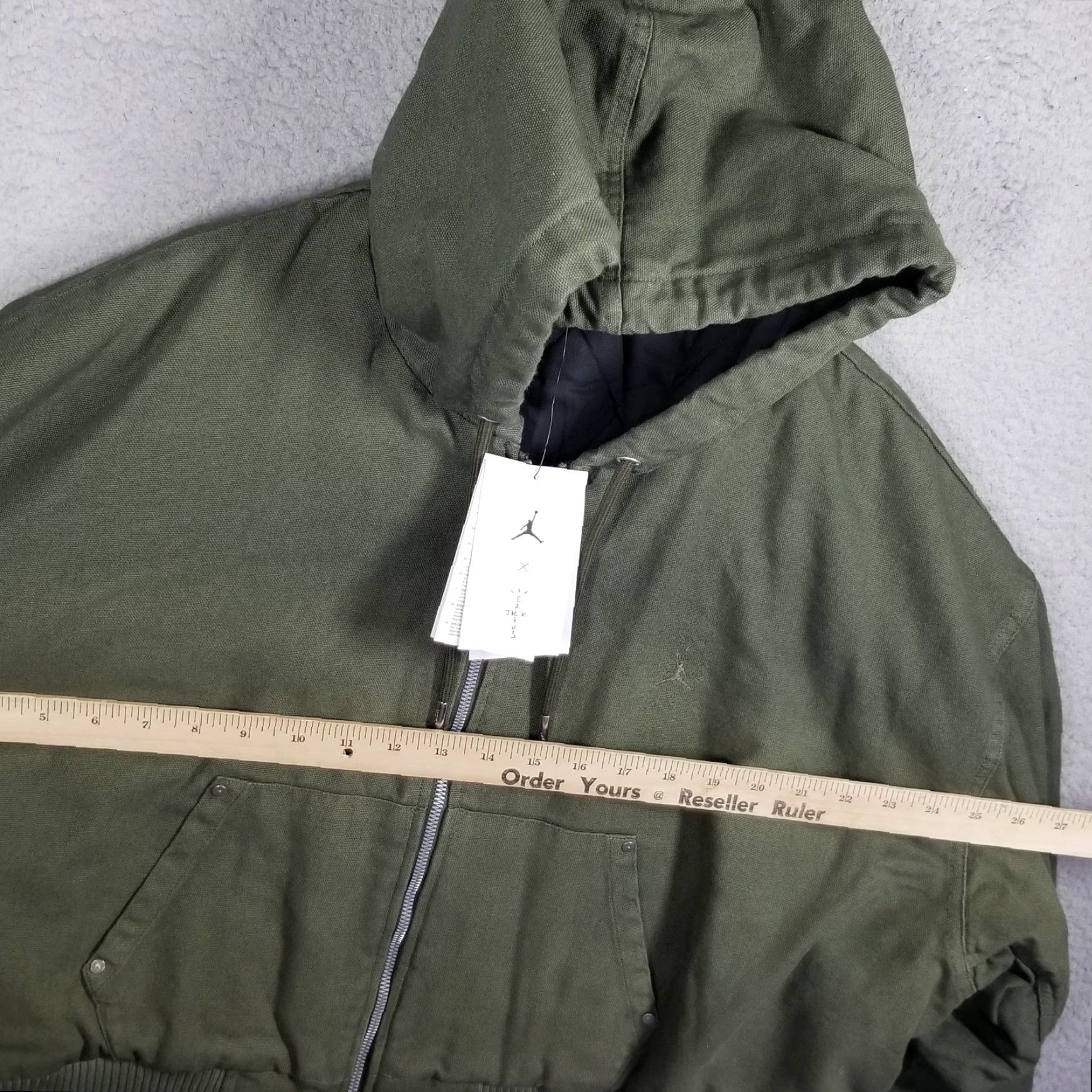 Jordan Brand NWT Brand Nike Air Jordan Travis Scott Cactus Jack Canvas Jacket XL Tall XLT Mens Multicolor 350 50 Size US XL / EU 56 / 4 - 7 Thumbnail