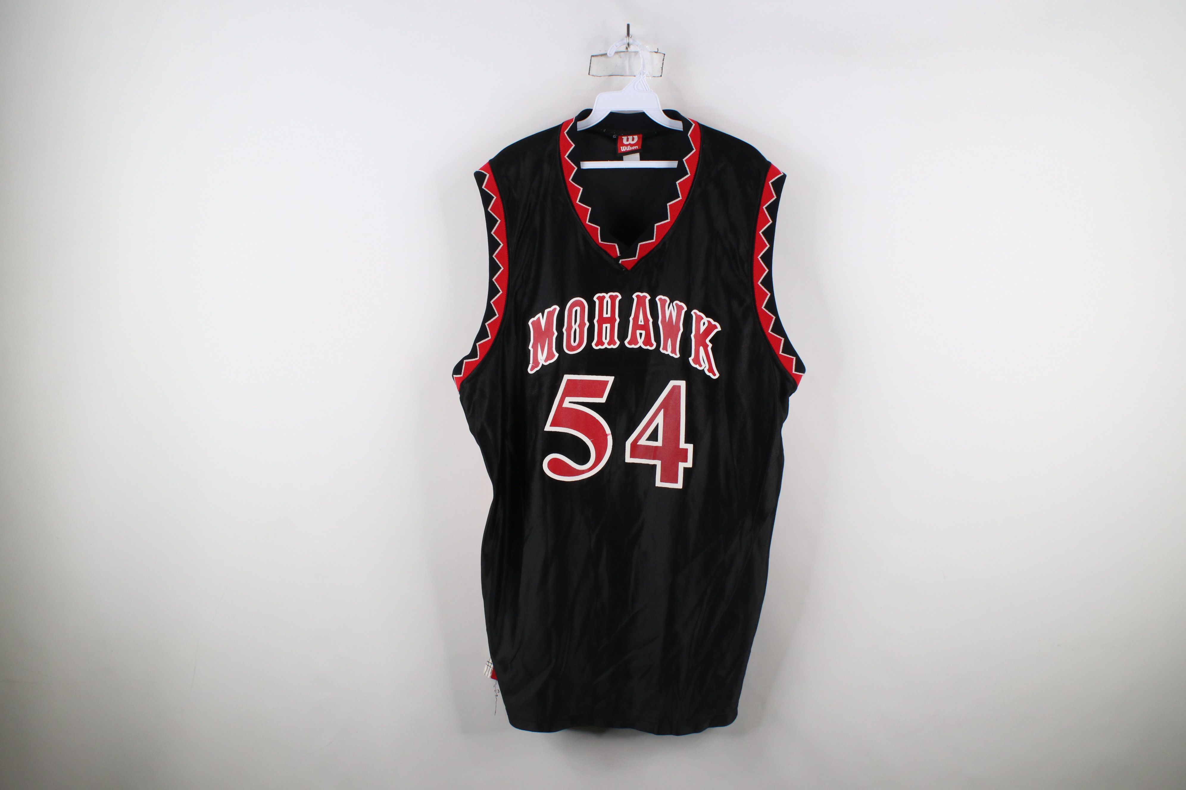 Vintage Vintage 90s Wilson Spell Mohawk Basketball Jersey Black #54 Size US XXL / EU 58 / 5 - 1 Thumbnail