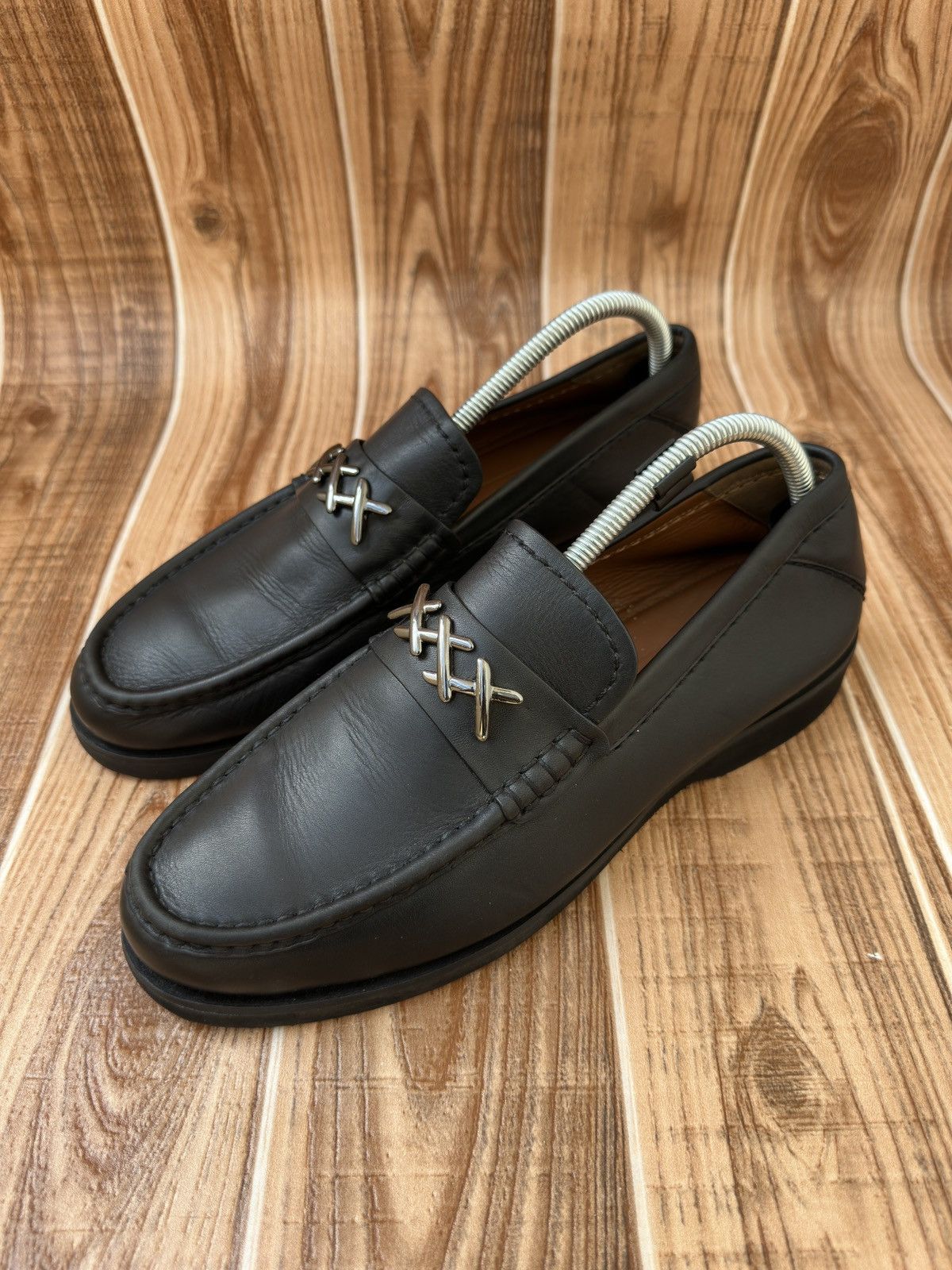 Ermenegildo Zegna × Z Zegna Ermenegildo Zegna Black Leather Penny Loafers Size US 10 / EU 43 - 2 Thumbnail