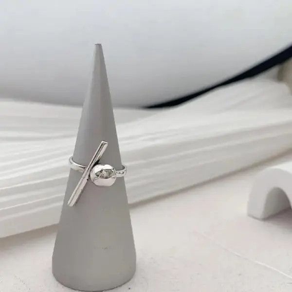VIBE Geometric Vintage 925 Sterling Silver Rings Three Set Size ONE SIZE - 4 Thumbnail