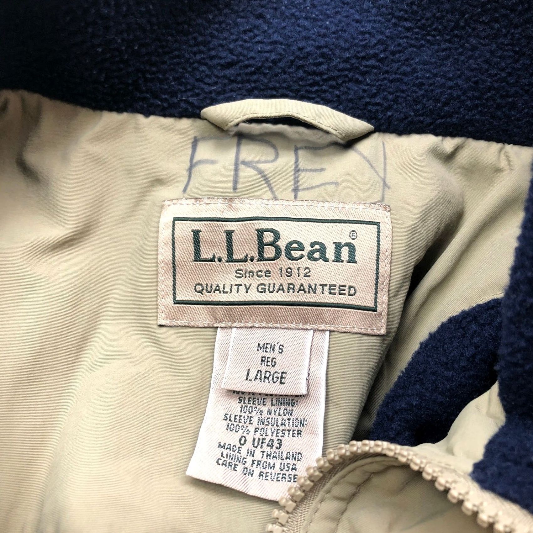 Vintage VINTAGE LL Bean Nylon Fleece Lined Insulated Warm Up Jacket Mens L Green Bomber Jacket Full Zip Pockets Mens Clothing Size US L / EU 52-54 / 3 - 3 Thumbnail
