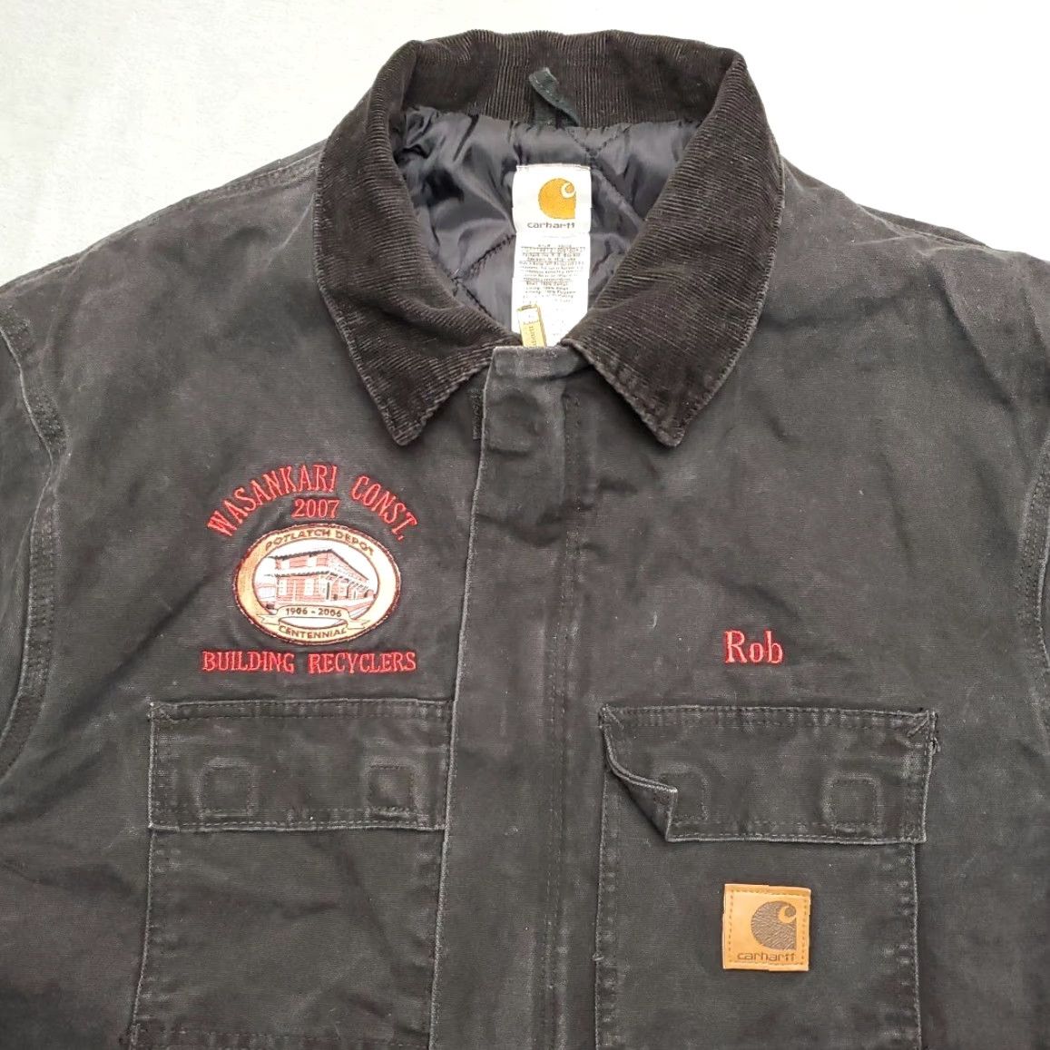 Carhartt VTG Carhartt Jacket Men 2XL Black Arctic Quilt Lined Work Coat Chore Barn Canvas Cotton ZIP Pockets Outdoor 90s Mens Size US XXL / EU 58 / 5 - 4 Thumbnail
