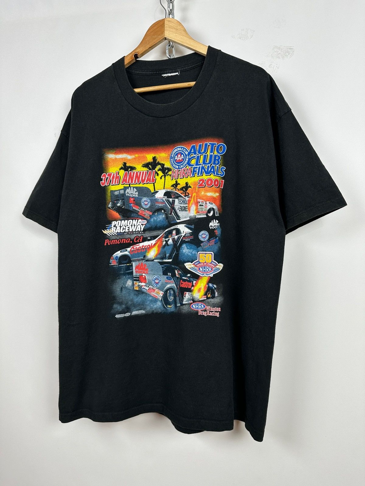NASCAR 2001 Vintage NHRA Finals 37th Annual Pomona T-Shirt Size US XL / EU 56 / 4 - 3 Thumbnail