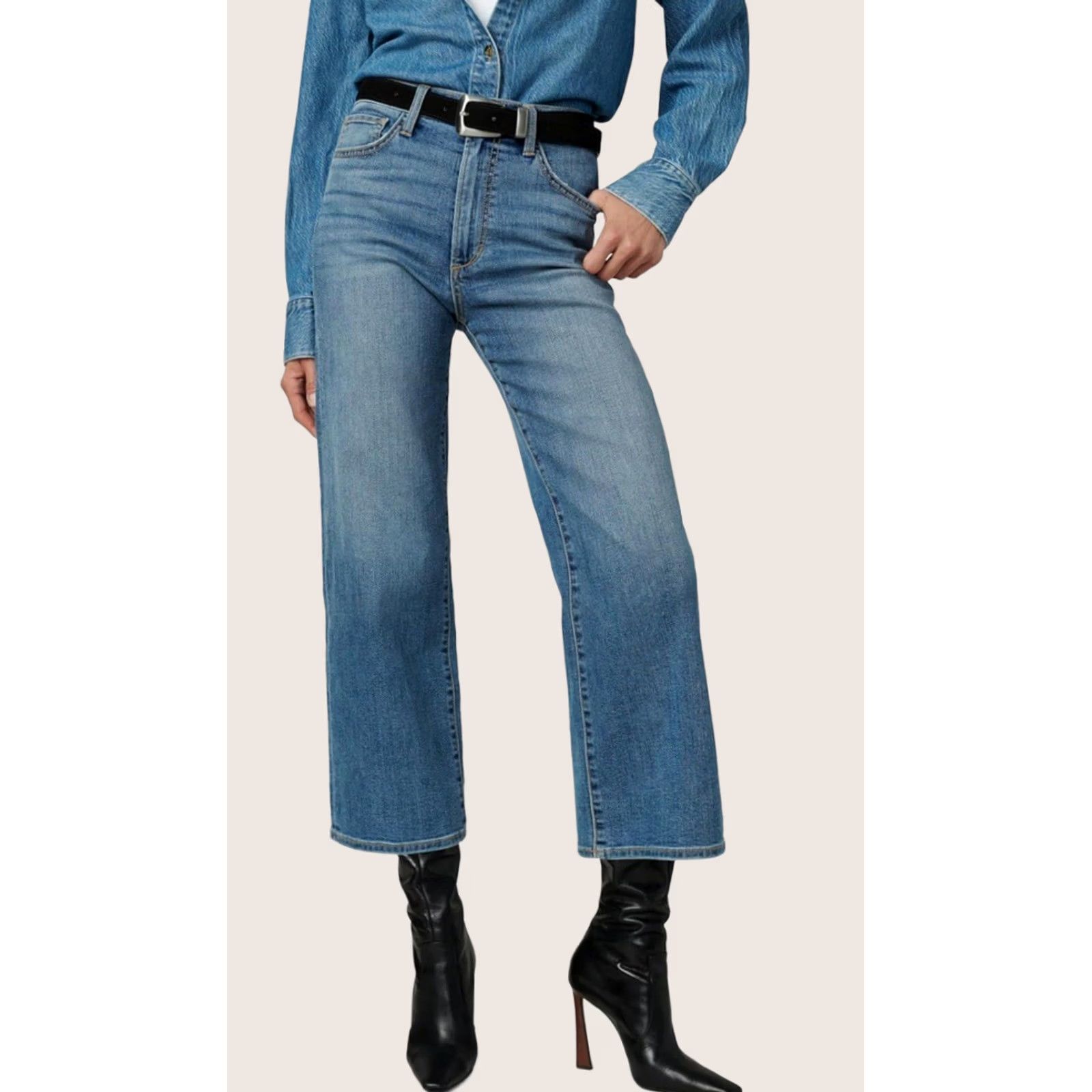 Vintage NWT Joe's The Blake High Rise Crop Wide Leg Jean - No Promises - Sz 32 Womens Jeans Size 24" / US 00 / IT 34 - 1 Thumbnail