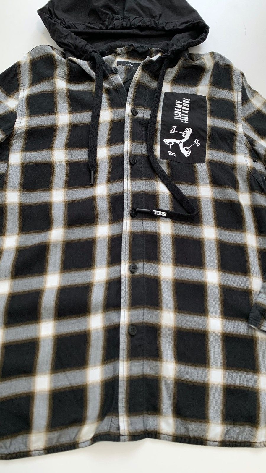 Diesel Diesel Flannel Shirt Hooded Cotton Mens Size M Size US M / EU 48-50 / 2 - 4 Thumbnail