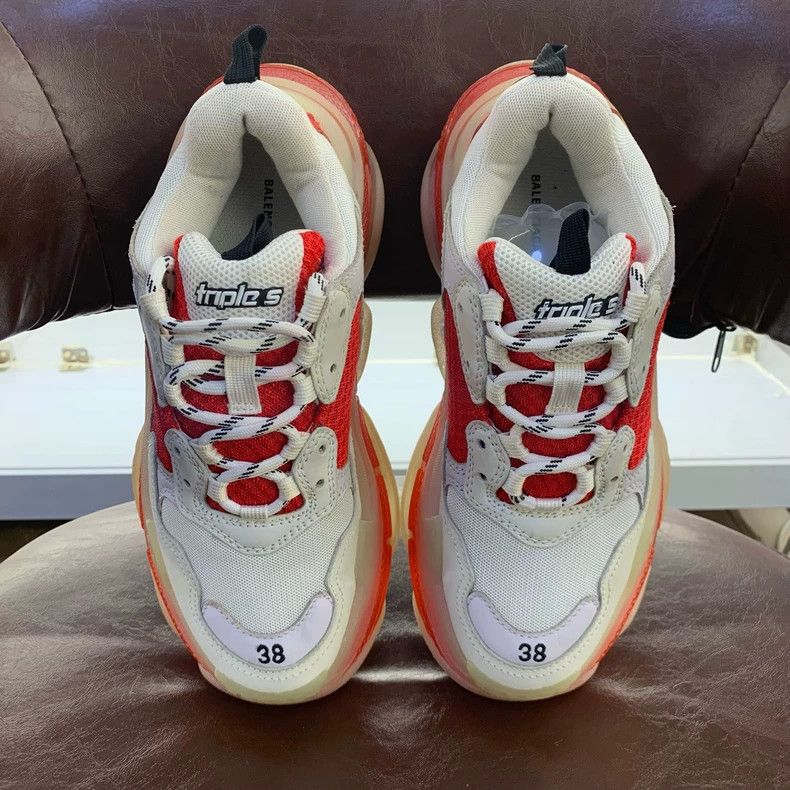 Balenciaga Balenciaga White and red air cushion shoes 2502-Nextarrow Size US 5.5 / EU 38 - 3 Thumbnail