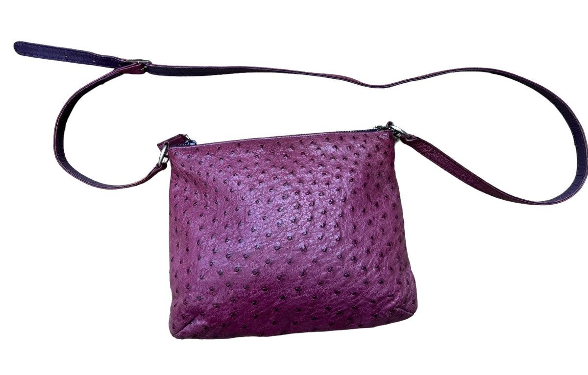 Leather Vintage JRA Japan Patina Ostrich Leather Mini Sling Bag Size ONE SIZE - 13 Thumbnail