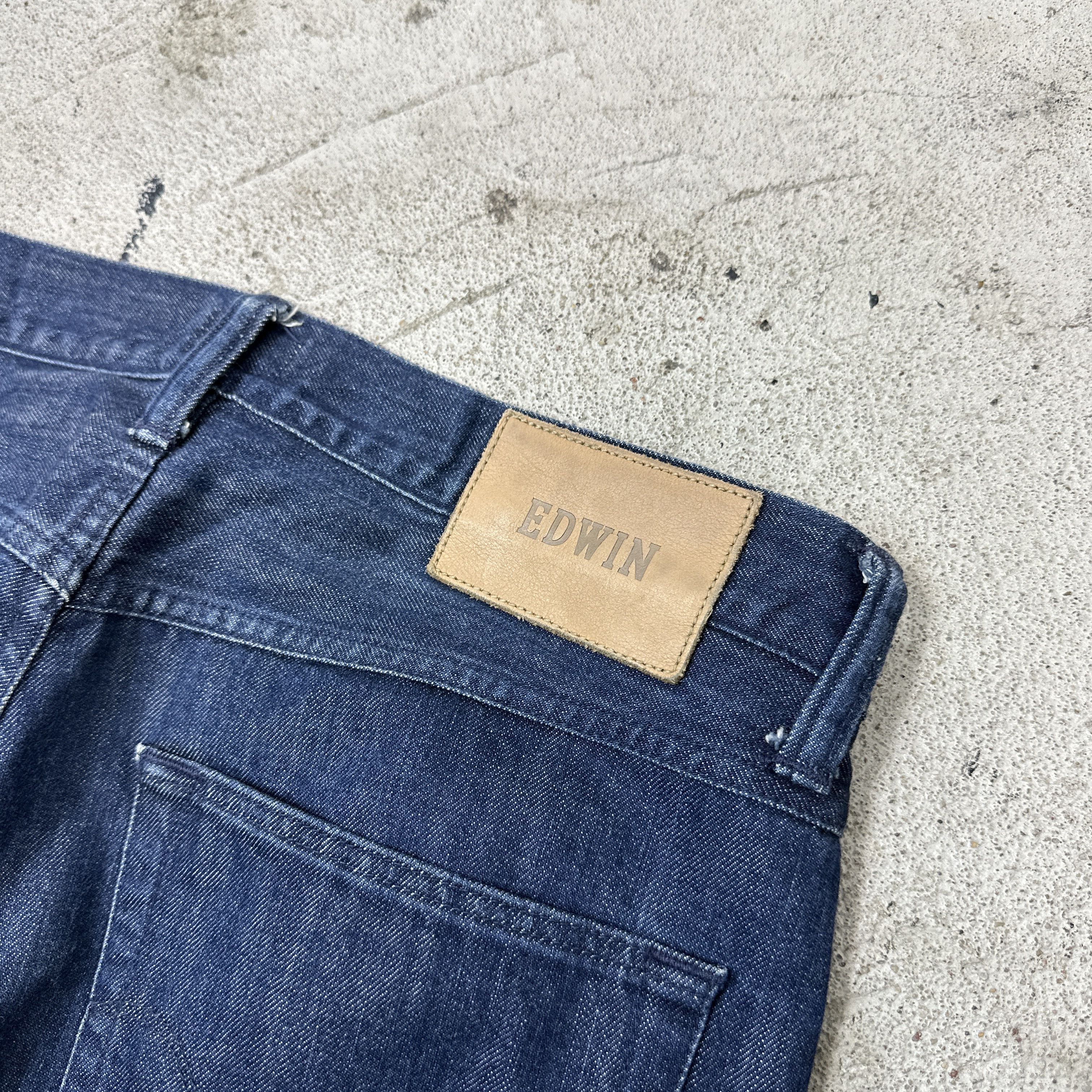 Edwin Vintage Denim Edwin Regular Tapered Skinny Jeans 00s Size US 33 - 3 Thumbnail