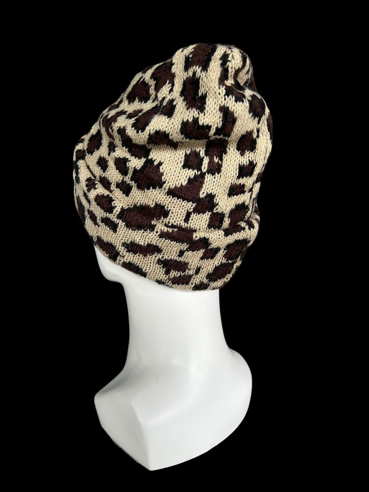 Japanese Brand × Kapital × Vintage Leopard Japanese style Beanie Hats 🎌☠️ Size ONE SIZE - 4 Thumbnail